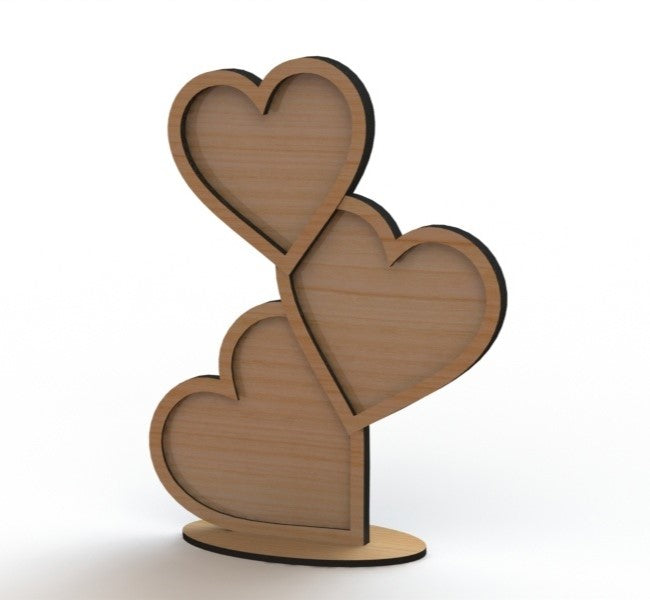MDF LASER CUT HEART FRAME
