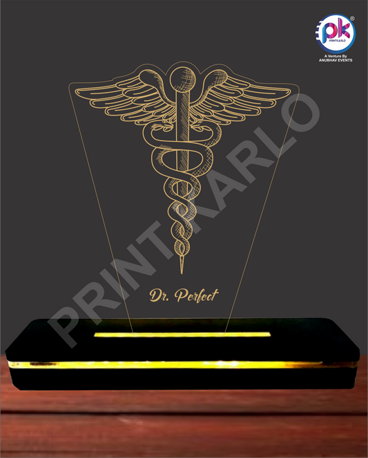 Laser Engraved Acrylic LED Lamp