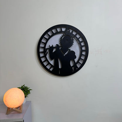 🕉️ Lord Krishna Neon LED Wall Decor – Acrylic Wall Art with Customization | Divine Glow for Your Home